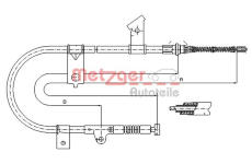 Tažné lanko, parkovací brzda METZGER 17.0002