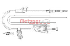 Tažné lanko, parkovací brzda METZGER AUTOTEILE 17.0126
