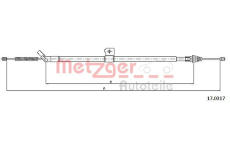 Tažné lanko, parkovací brzda METZGER 17.0317