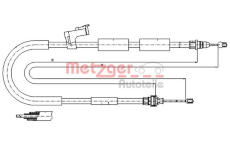 Tazne lanko, parkovaci brzda METZGER 17.0684