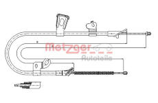 Tažné lanko, parkovací brzda METZGER 17.1078