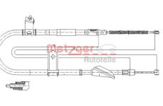 Tažné lanko, parkovací brzda METZGER 17.2515