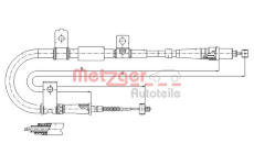 Tazne lanko, parkovaci brzda METZGER AUTOTEILE 17.2551