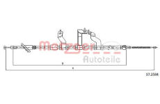 Tažné lanko, parkovací brzda METZGER 17.2584