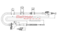 Tažné lanko, parkovací brzda METZGER 17.6020