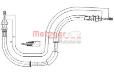 Tažné lanko, parkovací brzda METZGER 17.6105