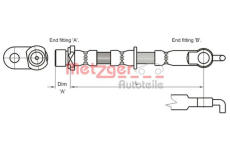 Brzdová hadice METZGER 4110002