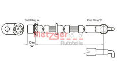 Brzdová hadice METZGER 4110007