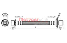 Brzdová hadice METZGER 4110014