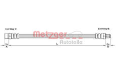 Brzdová hadice METZGER 4110257