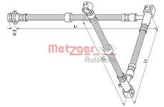 Brzdová hadice METZGER 4110394