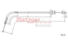 Lanko plynu METZGER AUTOTEILE 413.21