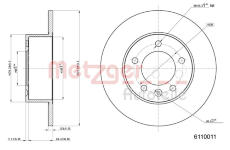 Brzdový kotouč METZGER 6110011