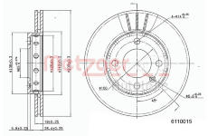 Brzdový kotouč METZGER 6110015