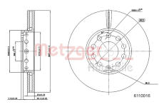 Brzdový kotouč METZGER 6110016