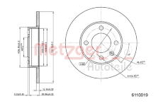 Brzdový kotouč METZGER 6110019