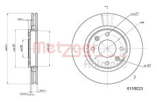 Brzdový kotouč METZGER 6110023