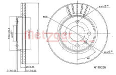 Brzdový kotouč METZGER 6110026