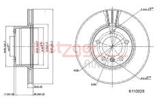 Brzdový kotouč METZGER 6110028