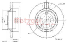 Brzdový kotouč METZGER 6110029