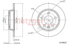 Brzdový kotouč METZGER 6110032