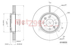 Brzdový kotouč METZGER 6110033