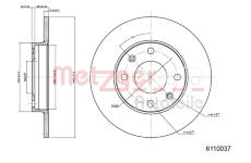 Brzdový kotouč METZGER 6110037