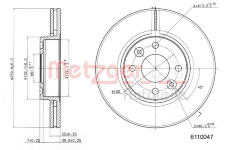 Brzdový kotouč METZGER 6110047