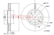 Brzdový kotouč METZGER 6110050