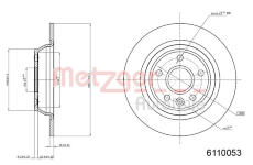 Brzdový kotouč METZGER 6110053