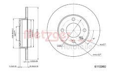 Brzdový kotouč METZGER 6110060