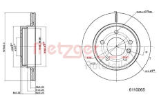 Brzdový kotouč METZGER 6110065