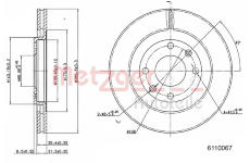 Brzdový kotouč METZGER 6110067