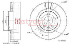 Brzdový kotouč METZGER 6110068