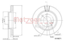 Brzdový kotouč METZGER 6110071