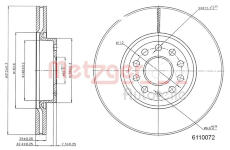 Brzdový kotouč METZGER 6110072