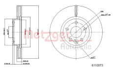 Brzdový kotouč METZGER 6110073