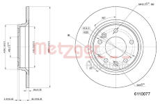 Brzdový kotouč METZGER 6110077