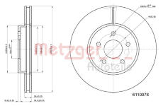 Brzdový kotouč METZGER 6110078