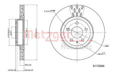 Brzdový kotouč METZGER 6110084