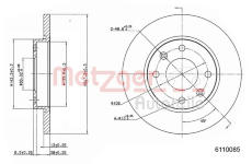 Brzdový kotouč METZGER 6110085