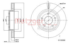 Brzdový kotouč METZGER 6110086