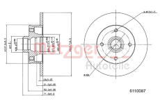 Brzdový kotouč METZGER 6110087