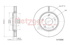 Brzdový kotouč METZGER 6110090