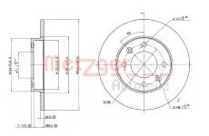 Brzdový kotouč METZGER 6110094