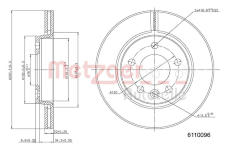 Brzdový kotouč METZGER 6110096