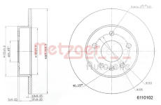 Brzdový kotouč METZGER 6110102