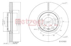 Brzdový kotouč METZGER 6110103
