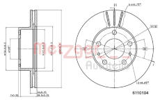 Brzdový kotouč METZGER 6110104