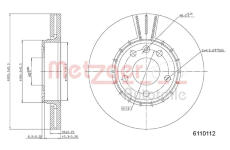 Brzdový kotouč METZGER 6110112